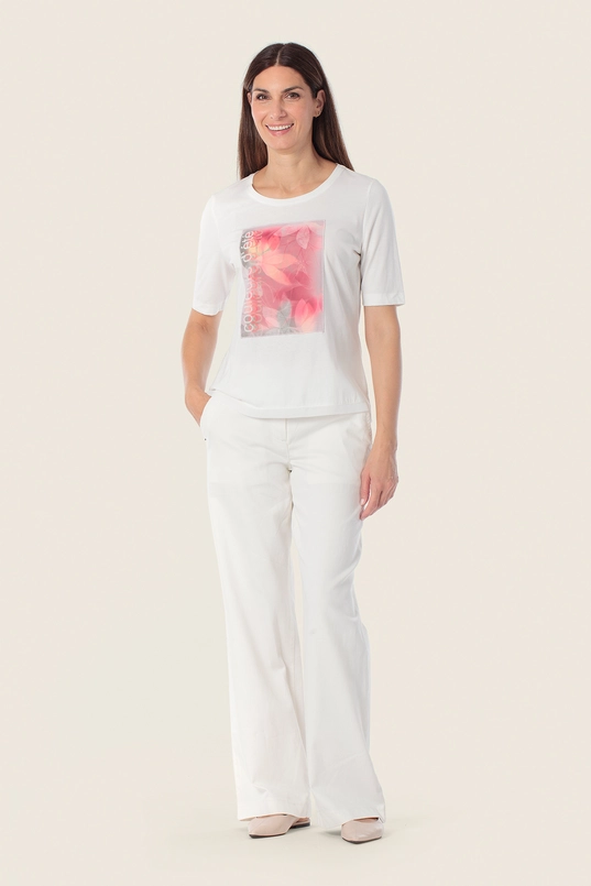 Shirt met bladprint