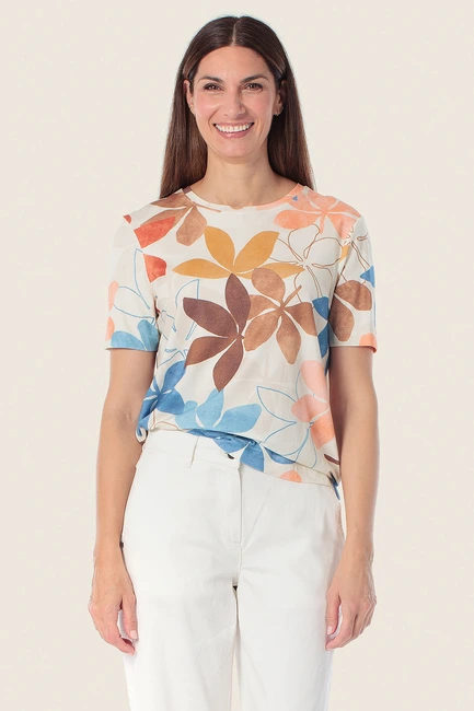 Shirt met botanische print