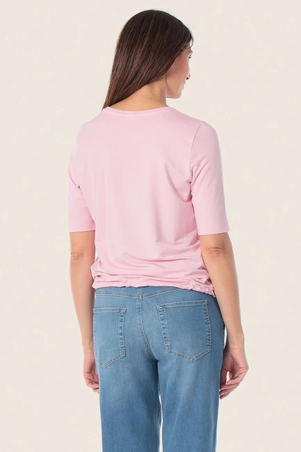 Shirt met glanzende print