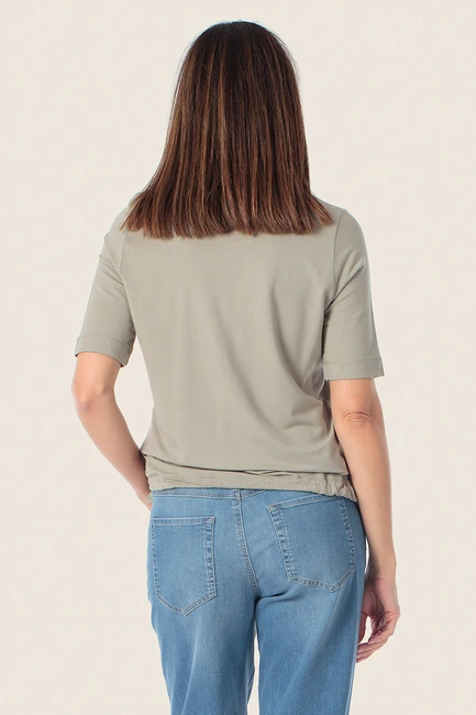 Shirt met glanzende print