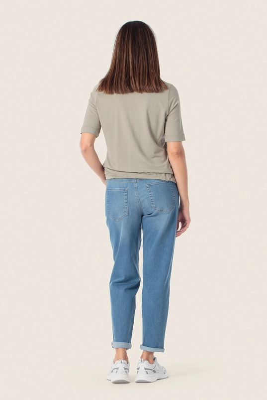 Shirt met glanzende print