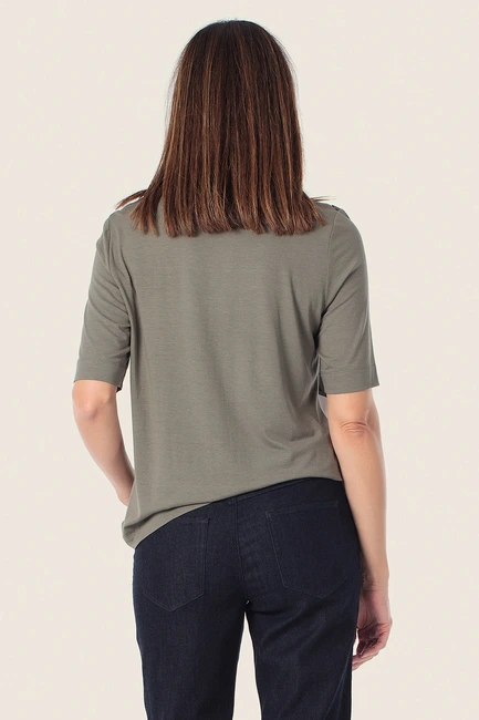 Shirt met grafische bladprint
