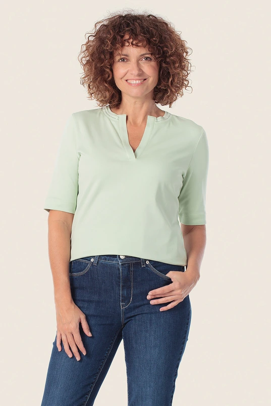 Shirt met split-hals