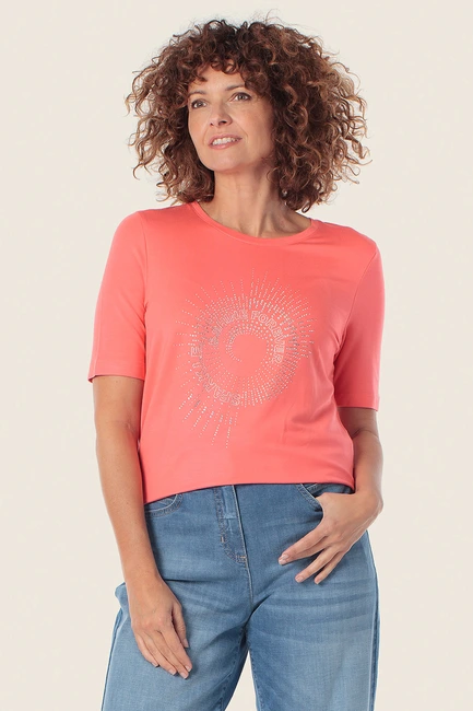 Shirt met strassapplicatie