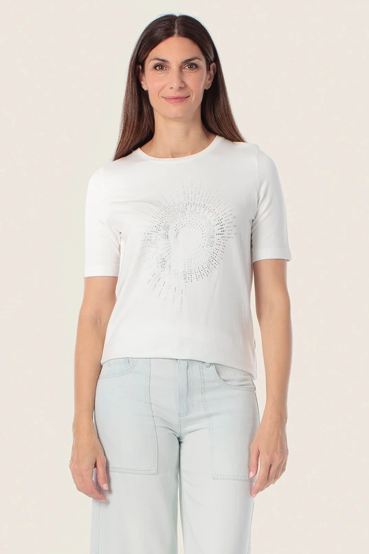 Shirt met strassapplicatie