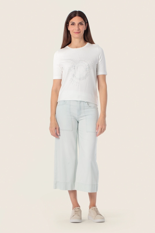Shirt met strassapplicatie