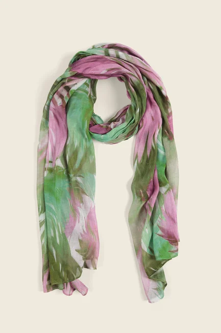 Sjaal met aquarelprint