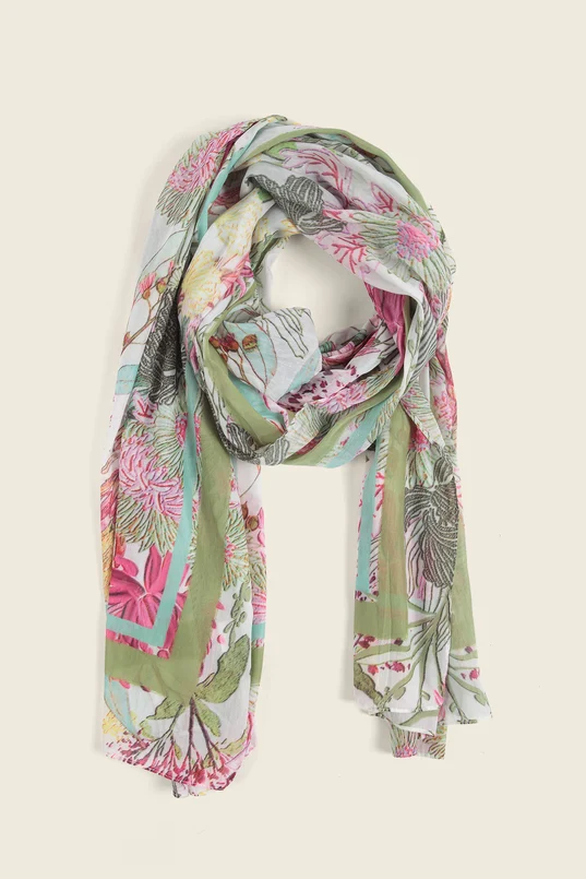 Sjaal met botanische print