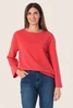 Structuurshirt met wijde mouwen