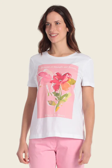 T-shirt met aquarelprint