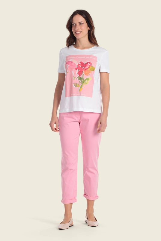 T-shirt met aquarelprint