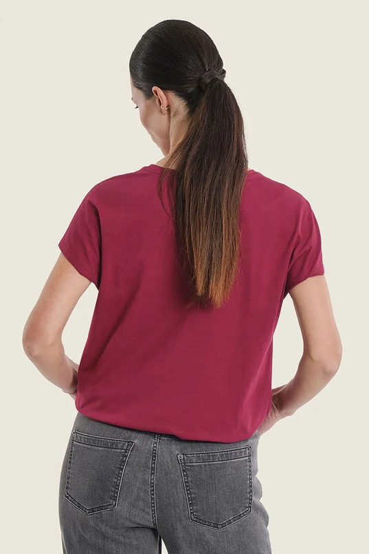 T-shirt met bloemendetail