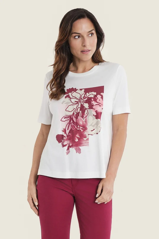 T-shirt met bloemenprint