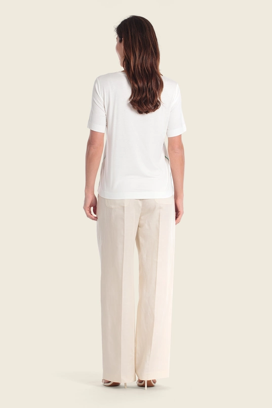 T-shirt met botanisch frontdessin
