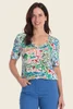 T-shirt met botanische print