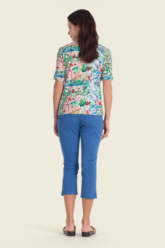 T-shirt met botanische print