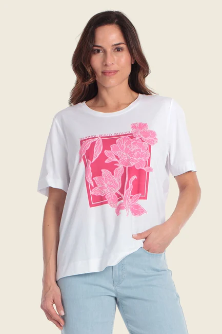 T-shirt met florale print