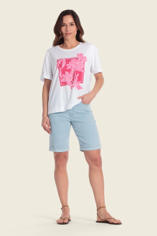 T-shirt met florale print