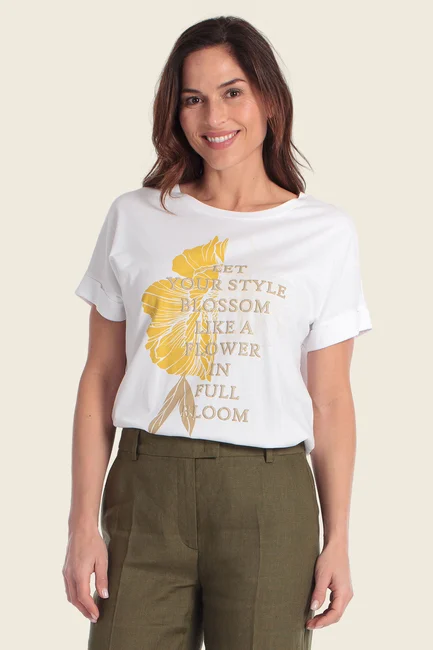 T-shirt met statement print