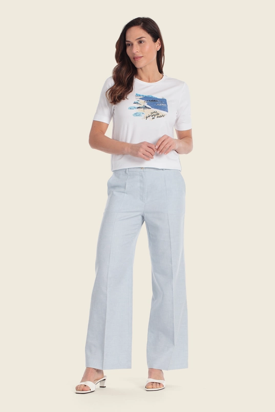 T-shirt met strandprint