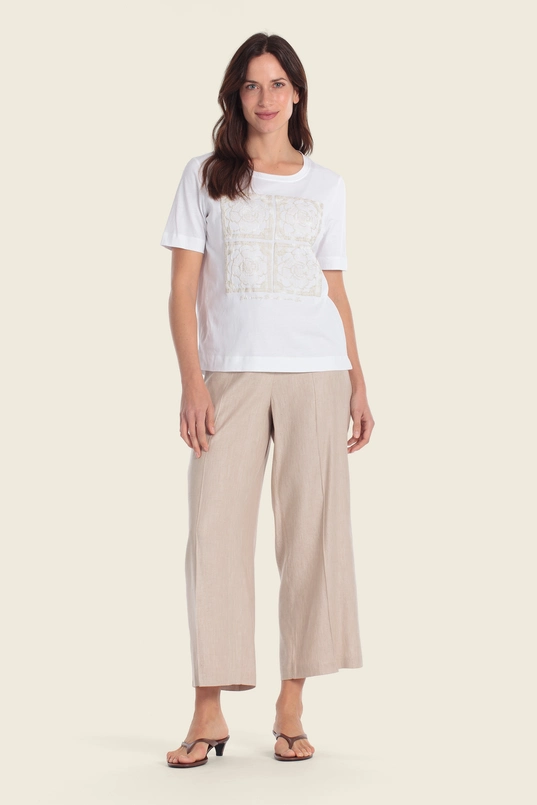 T-shirt met verfijnde print