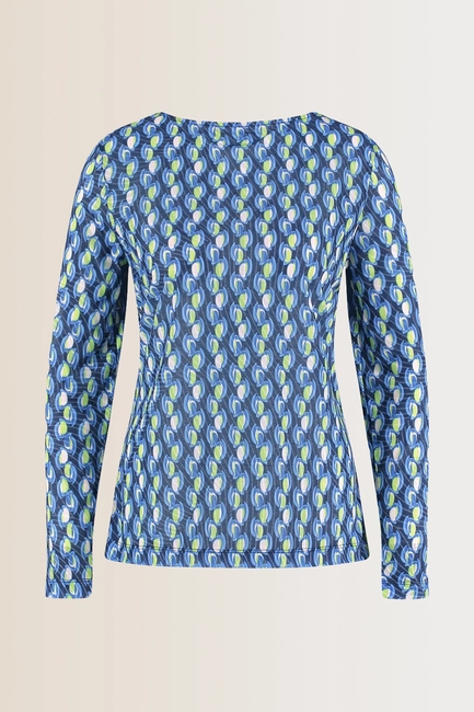 Top met grafische print
