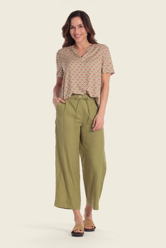 Top met grafische print