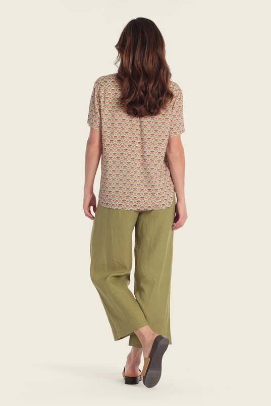 Top met grafische print