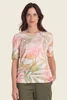 Top met zachte bladprint