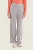 Wide leg broek met melangestructuur