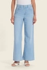 Wide leg denim jeans