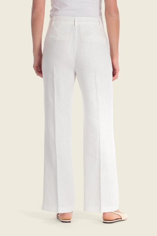 Wide leg linnen broek