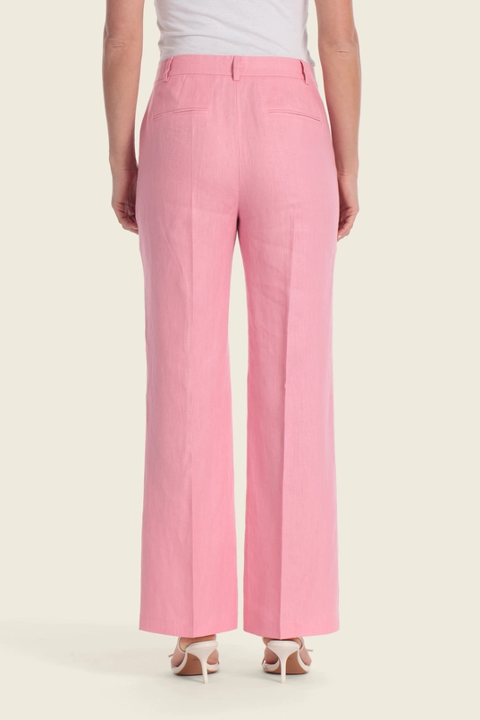Wide leg linnen broek